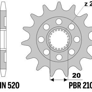 Pignon PBR acier standard – 520