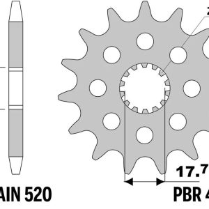 Pignon PBR acier standard – 520
