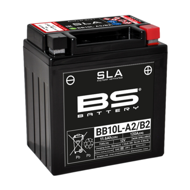 Batterie BS BATTERY SLA sans entretien activé usine – BB10L-A2/B2