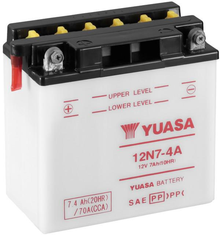Batterie YUASA conventionnelle sans pack acide – 12N7-4A