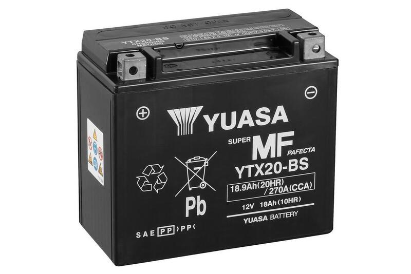 Batterie YUASA sans entretien avec pack acide – YTX20-BS