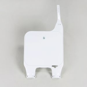 Plaque numéro frontale UFO fourche inversée blanc Honda CR125R/250R