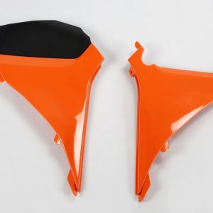 Caches boîte à air UFO orange KTM