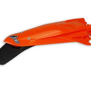 Garde-boue arrière + support de plaque avec feu UFO orange KTM EXC/EXC-F