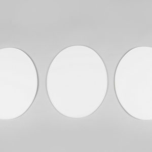 Plaque frontale ovale UFO vintage 1970 blanc 3 pièces