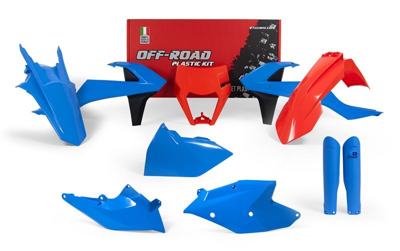 Kit plastique RACETECH Vintage bleu/orange édition limitée KTM