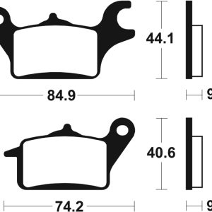Plaquettes de frein gauche TECNIUM organique – ME436