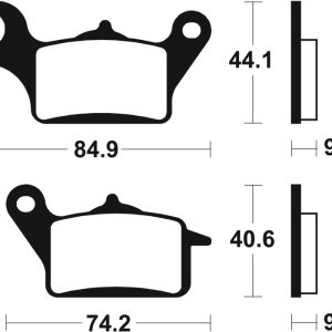 Plaquettes de frein droite TECNIUM organique – ME437