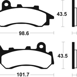 Plaquettes de frein TECNIUM organique – ME464 (pour étrier de frein Nissin)