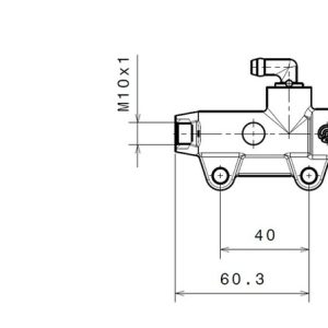 Maître-cylindre de frein arrière BREMBO Ø13mm noir