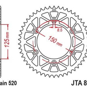Couronne JT SPROCKETS alu standard – 520