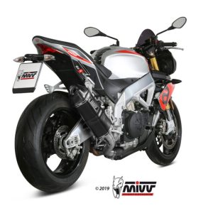 Silencieux MIVV Speed Edge inox noir/carbone – Aprilia Tuono V4 1100