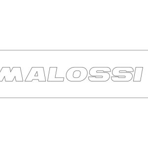 Stickers MALOSSI blanc – 14 cm (1 pièce)