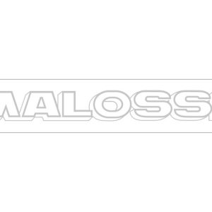 Sticker MALOSSI chrome – 22 cm (1 pièce)