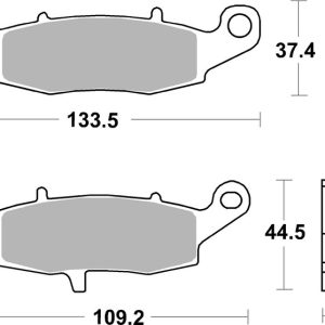 Plaquettes de frein BREMBO route/sport métal fritté – 07KA18SR