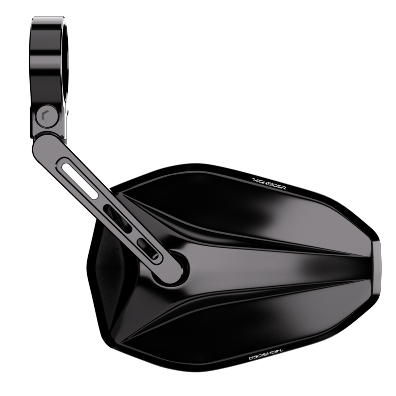 Rétroviseur d’embout de guidon HIGHSIDER pro Victory court – noir – l&rsquo;unité