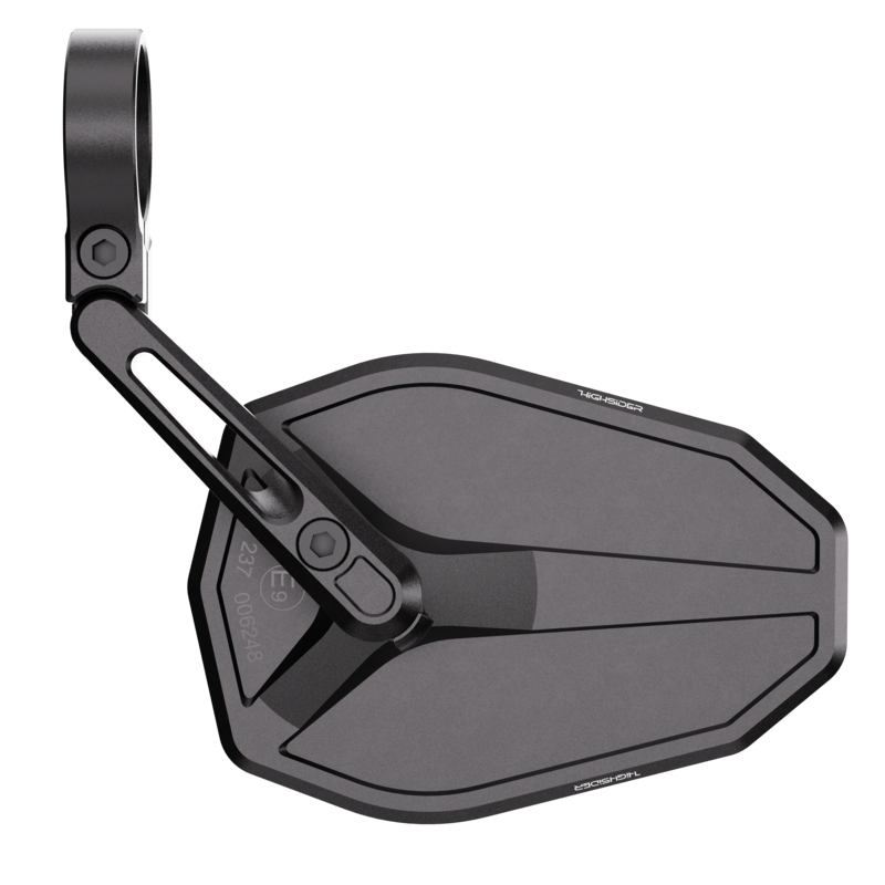 Rétroviseur d’embout de guidon HIGHSIDER pro Victory-Slim court – noir – l&rsquo;unité