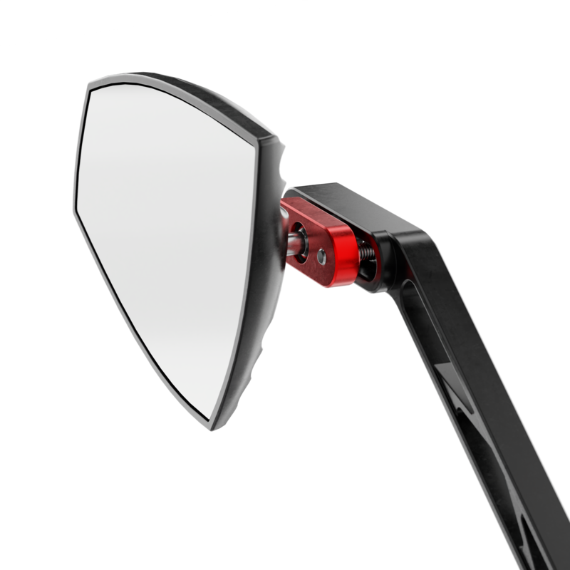 Rétroviseur sur guidon HIGHSIDER pro Wave – noir/rouge