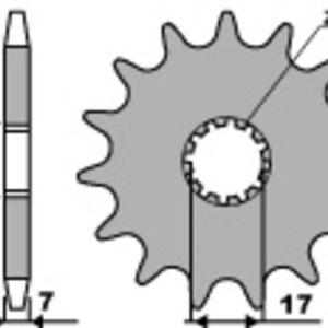 Pignon PBR acier standard – 428
