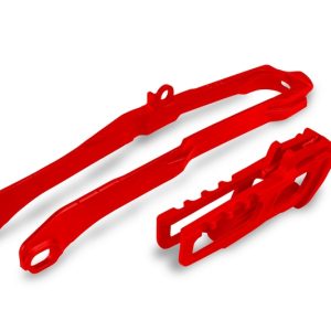 Kit patin de bras oscillant + guide chaîne UFO – rouge Honda CRF250/450R/RX