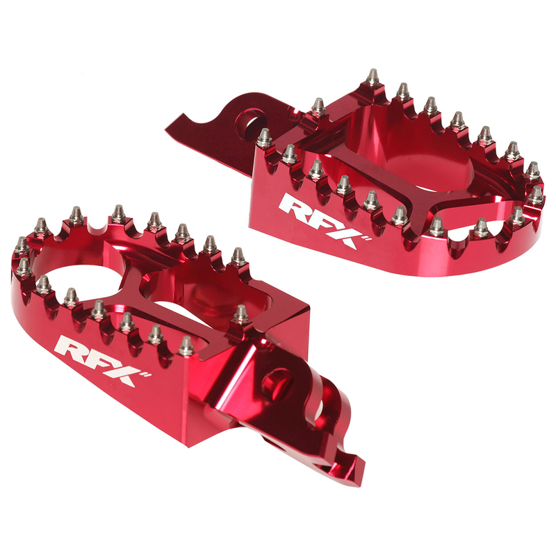 Repose-pieds RFX Pro Series aluminium CNC – rouge