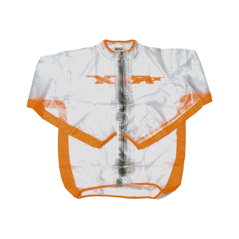Veste de pluie RFX Sport Series – taille enfant S – transparent/orange / 6-8 ans