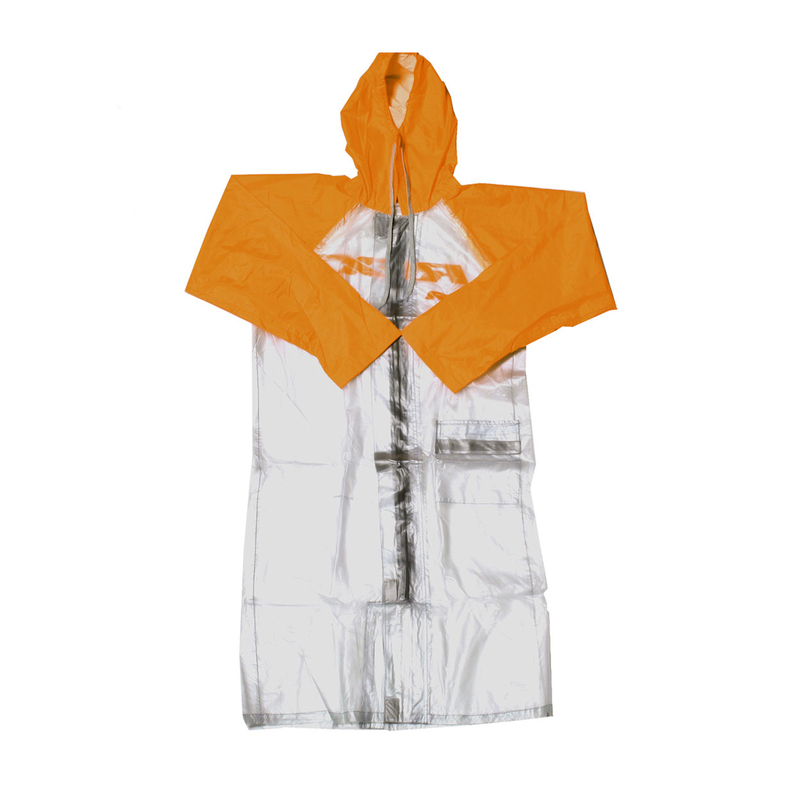 Imperméable long RFX Race Series – taille M – transparent/ orange