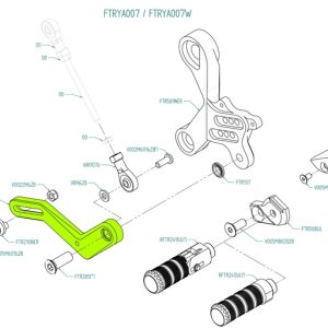 Ensemble levier de vitesse LIGHTECH arrière FTRYA007 / FTRYA007W