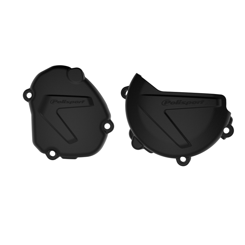 Protections de carters d’embrayage et d&rsquo;allumage POLISPORT noir – Yamaha YZ125