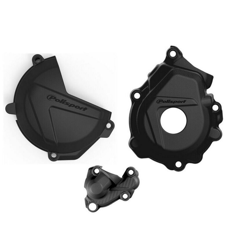 kit protection de carter d’embrayage, d&rsquo;allumage et de pompe à eau POLISPORT – KTM 250 / 350 XC-F / SX-F