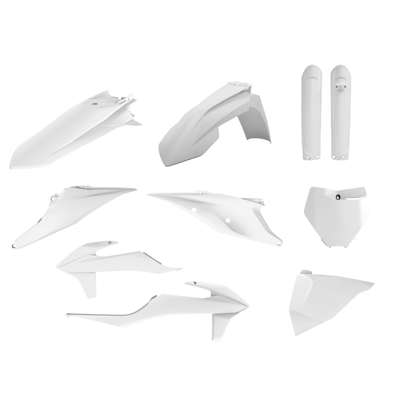 Kit plastique POLISPORT blanc – KTM SX/SX-F