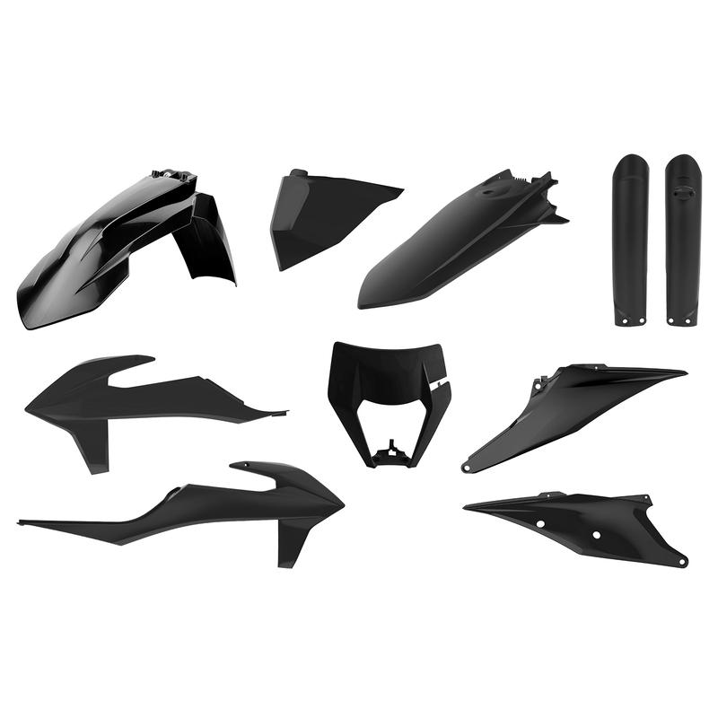 Kit plastique POLISPORT noir – KTM EXC/EXC-F