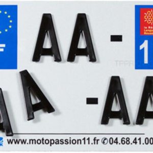 Plaques d&rsquo;immatriculation aluminium PPI pré-percées – SIV 210×130 département 971 – 10 pièces