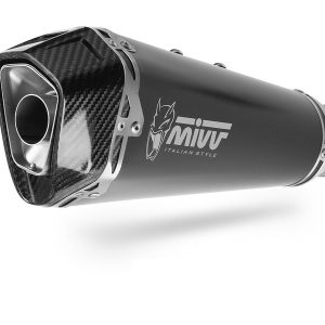 Silencieux MIVV Delta Race – Acier inox noir / inox noir