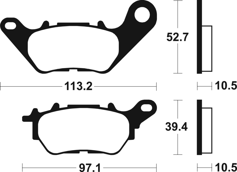 Plaquettes de frein TECNIUM scooter organique – ME432