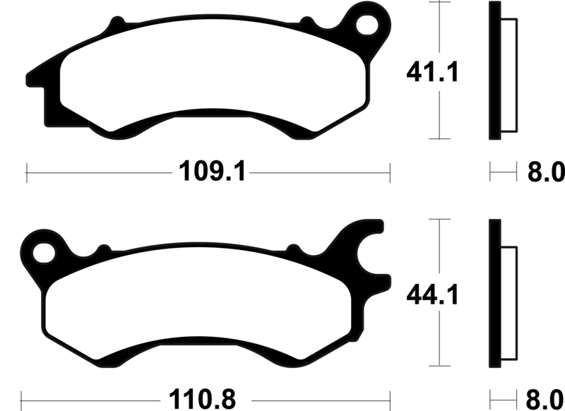 Plaquettes de frein TECNIUM scooter organique – ME469
