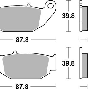 Plaquettes de frein BREMBO métal fritté – 07HO61SX