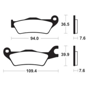 Plaquettes de frein TECNIUM – MA451