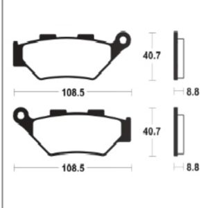 Plaquettes de frein TECNIUM métal fritté –  MF483
