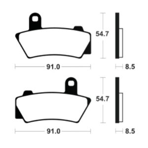 Plaquettes de frein TECNIUM métal fritté –  MA495