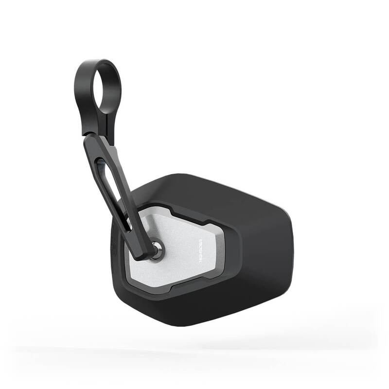 Rétroviseur embout de guidon HIGHSIDER pro Esagano-RS court – noir/argent
