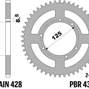 Couronne PBR acier standard – 428