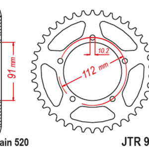 Couronne JT SPROCKETS Acier Standard – 520