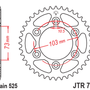 Couronne JT SPROCKETS acier standard – 525