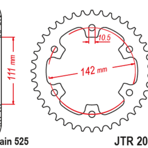 Couronne JT SPROCKETS Acier Standard – 525