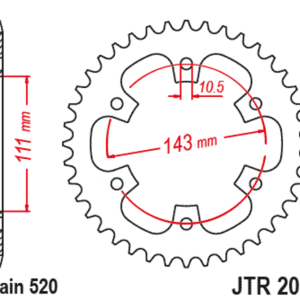 Couronne JT SPROCKETS Acier Standard – 520