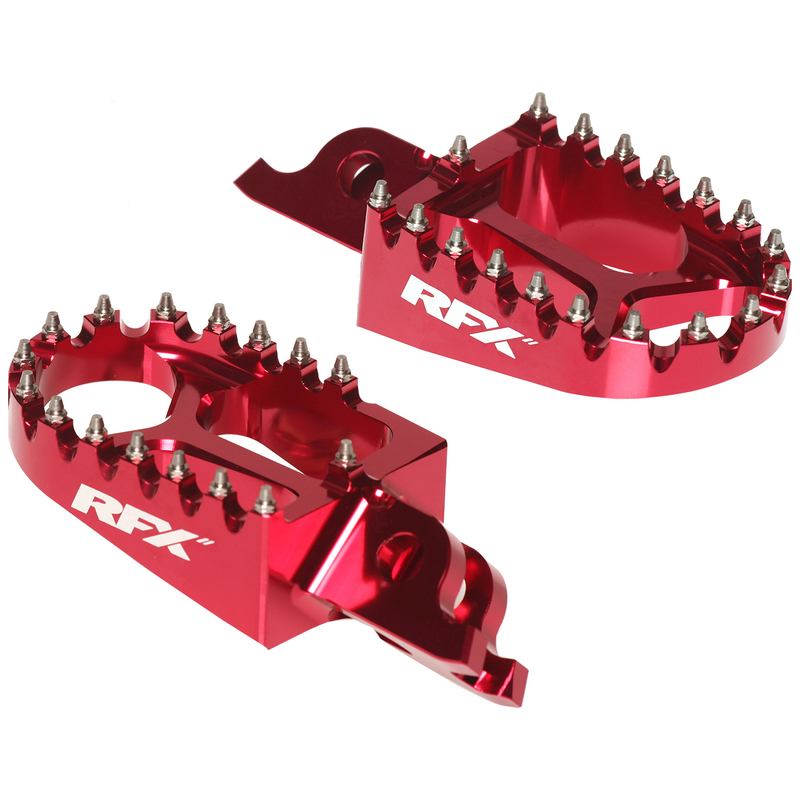Repose-pieds RFX Pro Series aluminium CNC – rouge