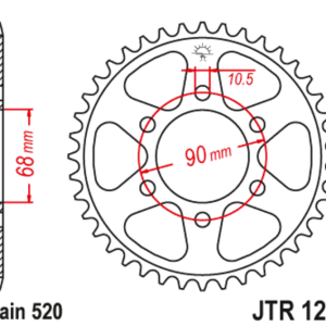 Couronne JT SPROCKETS Acier Standard – 520