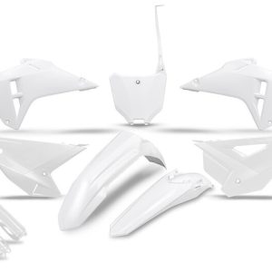 Kit plastiques complet avec protections de fourche UFO – blanc mat