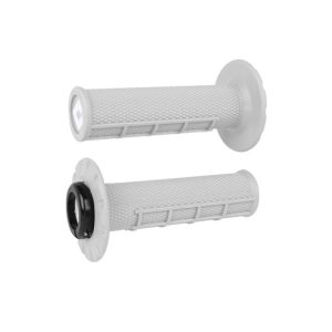 Rêvetements ODI ATV v2.1 Lock-On semi-gaufré – blanc/noir